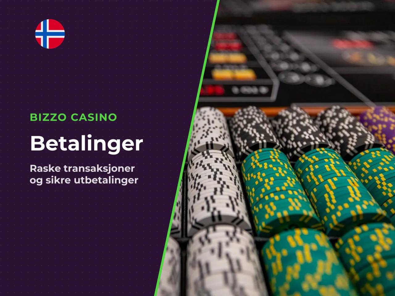 Innskudd og uttak hos Bizzo Casino