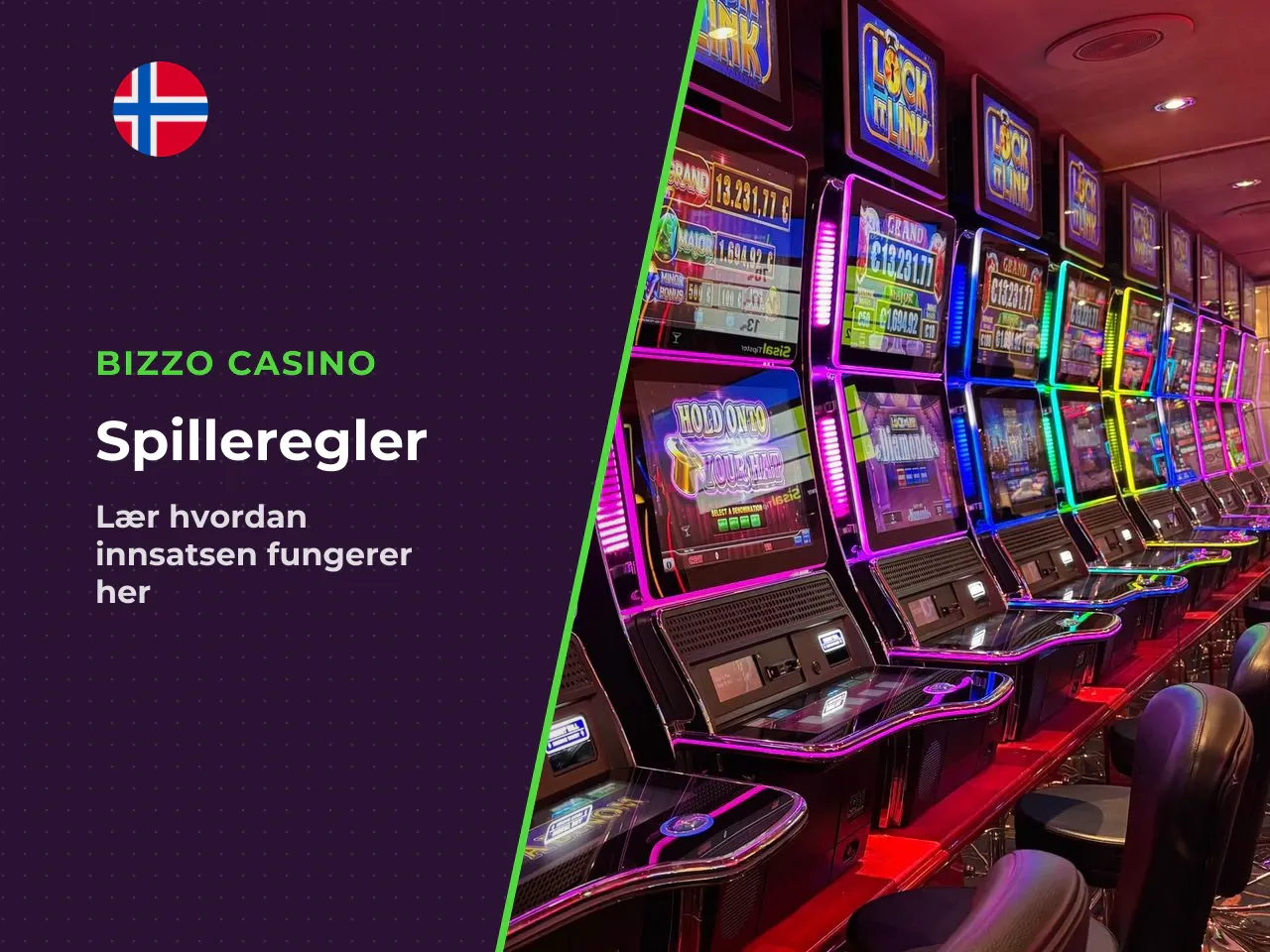 Innsats, spinnutløsning og winning combination. Spilleren