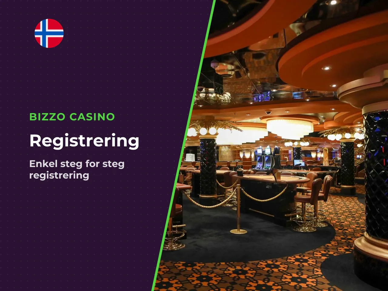Krav for Bizzo Casino registration. For