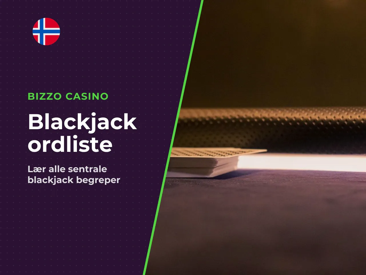 Ordliste sentrale blackjack-termer