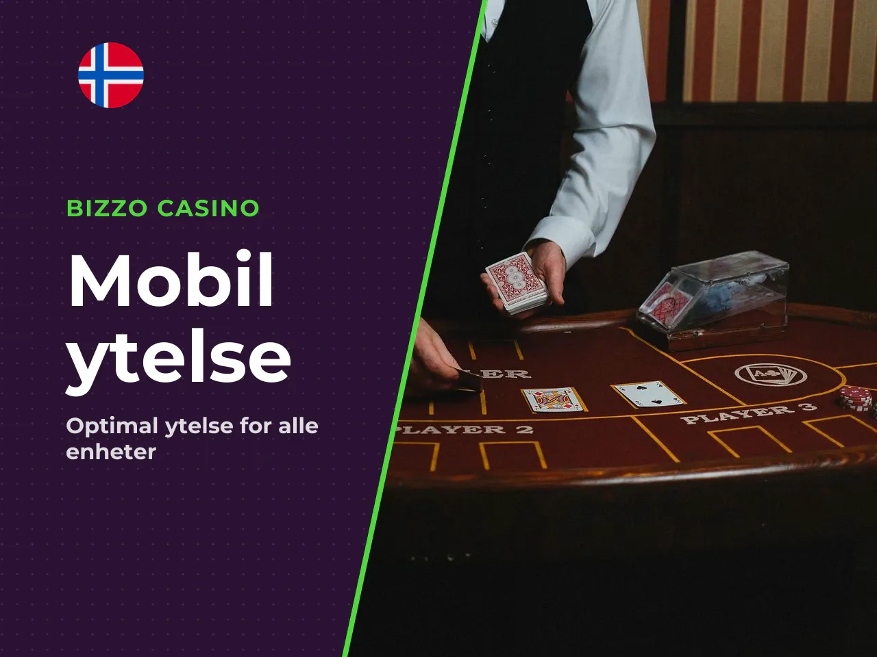 Enhetskompatibilitet, versjon og ytelse. Bizzo Casino