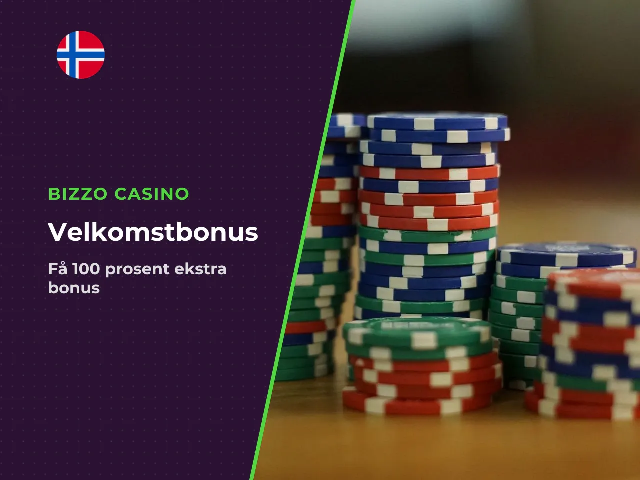 Welcome bonus og første innskudd. Velkomstbonusen