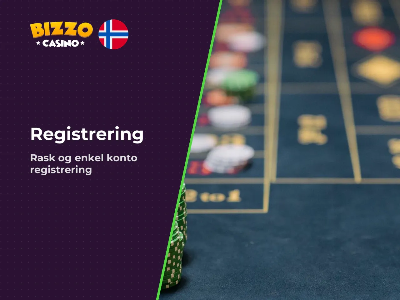Registrering, Bizzo Casino login og kontooppsett